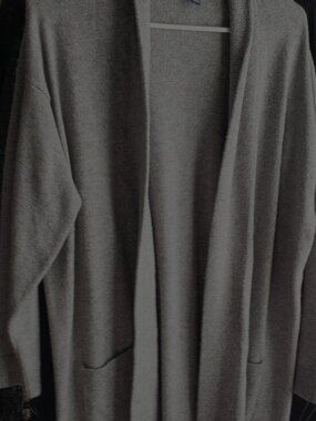 Catherine Malandrino Extra Long Sweater Open style in Dark Grey  Size large